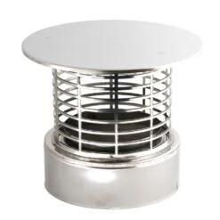 Regenhut Mit Funkenschutzgitter, Edelstahl, ø 250 Mm (310 Mm)