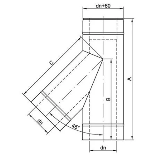 Feuerungsanschluss 45° Mit Reduzierung Auf 150 Mm (210 Mm) Doppelwandig 5 Feuerungsanschluss 45° Mit Reduzierung Auf 150 Mm (210 Mm) Doppelwandig – Bild 3