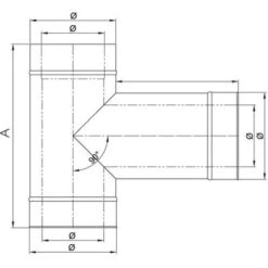 Feuerungsanschluss 90°, Abgang 300 Mm Lang, Auf MKD ø 113 Mm (173 Mm) -Hergom Geschaft afts90 lang 450 1280x1280 2