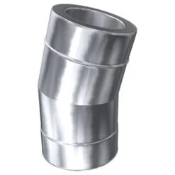 Schornstein, Bogen 15°, Edelstahl, ø 250 Mm (310 Mm)