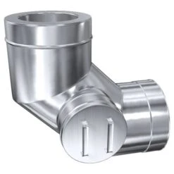 Schornstein, Bogen 90°, Tragelement, Revisionsöffnung, Edelstahl, ø 250mm (310mm) -Hergom Geschaft bgtsrde 1280x1280