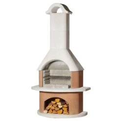 Gartengrillkamin Athen Weiß-terra