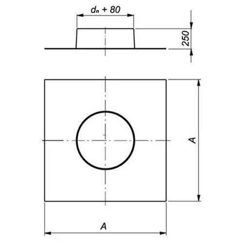 Schornstein, Dachdurchführung 0° - 5°, Edelstahl, ø 250 Mm (330 Mm) 5 Schornstein, Dachdurchführung 0° - 5°, Edelstahl, ø 250 Mm (330 Mm) - Image 3