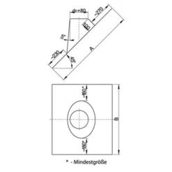 Schornstein, Dachdurchführung 35 - 50°, Edelstahl, ø 130 Mm (210 Mm), Bleikragen -Hergom Geschaft ddto45de 450 1280x1280 4