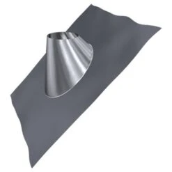 Schornstein, Dachdurchführung 35 - 50°, Edelstahl, ø 130 Mm (210 Mm), Bleikragen