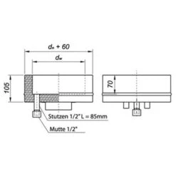 Schornstein, Deckel Mit Kondensatablauf, Edelstahl, ø 120 Mm (180 Mm) -Hergom Geschaft dsde 450 1280x1280 2