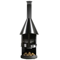 Firestar Terrassenkamin, Gartenkamin, Edelstahl, DN 700 Swing "GLAS" Design -Hergom Geschaft firestar dn700 swing glas design 02 1000 1280x1280