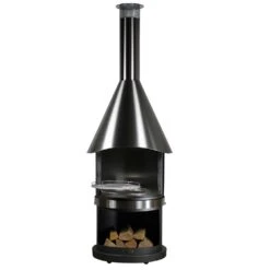 Firestar Terrassenkamin, Gartenkamin, Edelstahl, DN 700 Swing "GLAS" Design -Hergom Geschaft firestar dn700 swing glas design 03 1000 1280x1280