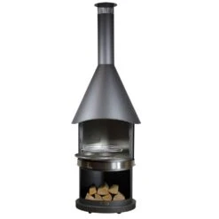 Firestar Terrassenkamin, Gartenkamin, Edelstahl, DN 800 Swing "GLAS" Classic -Hergom Geschaft firestar dn800 swing glas classic 03 1000 1280x1280