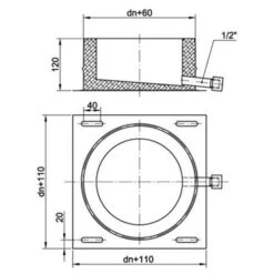 Fußteil Mit Kondensatablauf Für Fundament / Wandkonsole, ø 120 Mm (180 Mm) 7 Fußteil Mit Kondensatablauf Für Fundament / Wandkonsole, ø 120 Mm (180 Mm) -Hergom Geschaft kftde 450 1280x1280 1