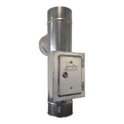 Feuerungsanschluss 90°, Abgang Doppelwandig Auf MKD Mit Prüföffnung, ø 100 Mm (160 Mm)