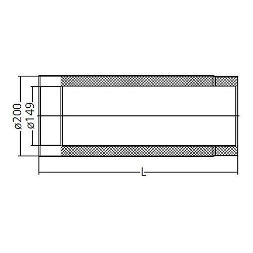 Ofenrohr, Doppelwandig Gedämmt, System Primus, 150/330 Mm 6 Ofenrohr, Doppelwandig Gedämmt, System Primus, 150/330 Mm - Image 4