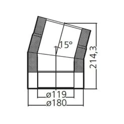 Ofenrohr-Bogen 15°, Doppelwandig Mit Dämmung, System Primus, 120 Mm 9 Ofenrohr-Bogen 15°, Doppelwandig Mit Dämmung, System Primus, 120 Mm -Hergom Geschaft moeck masse 15 120 500px 1280x1280 1