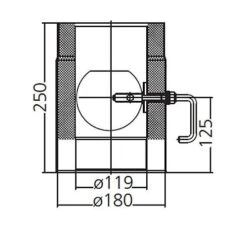 Ofenrohr, Doppelwandig Mit Dämmung, Drosselklappe, System Primus, 120 Mm 7 Ofenrohr, Doppelwandig Mit Dämmung, Drosselklappe, System Primus, 120 Mm -Hergom Geschaft moeck masse 250 drossel 120 500px 1280x1280