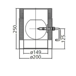Ofenrohr, Doppelwandig, Drosselklappe, System Primus, 150 Mm -Hergom Geschaft moeck masse 250 drossel 150 500px 1280x1280