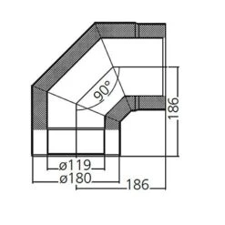 Ofenrohr-Bogen 90°, Doppelwandig Mit Dämmung, System Primus, 120 Mm -Hergom Geschaft moeck masse 90 120 500px 1280x1280