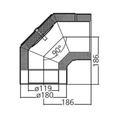 Ofenrohr-Bogen 90° Mit Tür, Doppelwandig Mit Dämmung, System Primus, 120 Mm -Hergom Geschaft moeck masse 90 tuer 120 500 1280x1280