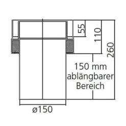Anschlussstück An Ofenstutzen, Doppelwandig, System Primus, 150 Mm -Hergom Geschaft moeck masse anschlussstueck innen 150 500px 1280x1280
