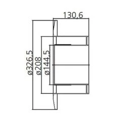 Wandfutter, Doppelt Mit Rosette, System Primus, 150 Mm -Hergom Geschaft moeck masse wandfutter rosette 150 500px 1280x1280