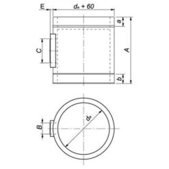 Schornstein, Prüföffnung, Edelstahl, ø 250 Mm (310 Mm) -Hergom Geschaft potde 450 1280x1280 8