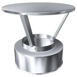 Schornstein, Regenhut Auf Rohr Montiert, Edelstahl, ø 225 Mm (285 Mm)