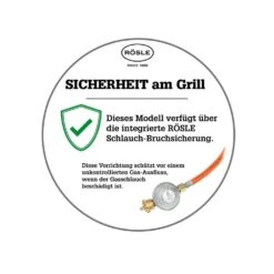 Rösle RÖSLE Gasgrill, BBQ-Station VIDERO G4-S Vario+ Schwarz -Hergom Geschaft roesle schlauch bruchsicherung 1000 1280x1280 1