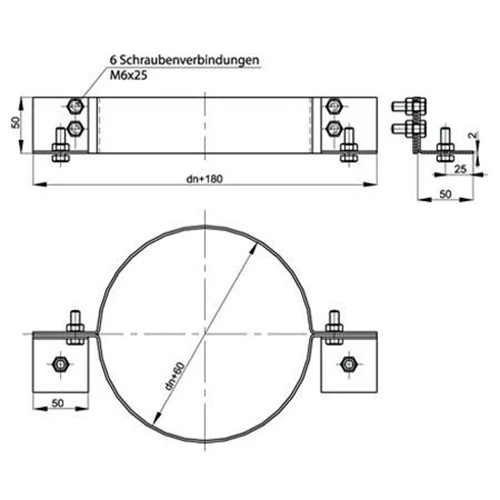 Schornstein, Auflageschelle, Edelstahl, ø 150 Mm (210 Mm) 5 Schornstein, Auflageschelle, Edelstahl, ø 150 Mm (210 Mm) - Image 3