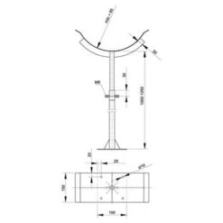 Stütze Für Rauchrohrleitung, Edelstahl, Für ø 180 Mm (240 Mm) -Hergom Geschaft srtde 450 1280x1280 5