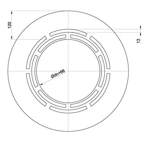 Deckenblende Mit Hinterlüftung, Edelstahl, ø 225 Mm (285 Mm) 5 Deckenblende Mit Hinterlüftung, Edelstahl, ø 225 Mm (285 Mm) - Image 3