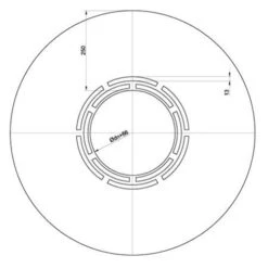 Deckenblende Mit Hinterlüftung (Breite 250 Mm), Edelstahl, Für ø 150 Mm (210 Mm) -Hergom Geschaft wbthr25 450 1280x1280 3