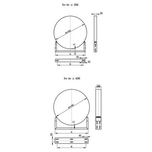 Einstellbarer Wandhalter, 100 - 140 Mm, Edelstahl, ø 113 Mm (173 Mm) 5 Einstellbarer Wandhalter, 100 - 140 Mm, Edelstahl, ø 113 Mm (173 Mm) - Image 3
