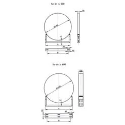 Einstellbarer Wandhalter, 445 - 780 Mm, Edelstahl, ø 160 Mm (220 Mm) 7 Einstellbarer Wandhalter, 445 - 780 Mm, Edelstahl, ø 160 Mm (220 Mm) -Hergom Geschaft whtwyk3de 450 1280x1280 20