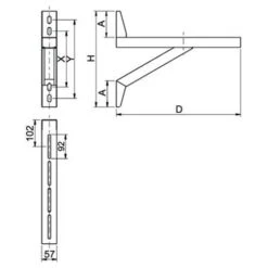 Wandkonsole 748 Mm, Für Doppelwandigen Edelstahlschornstein -Hergom Geschaft wkkde 450 1280x1280 3