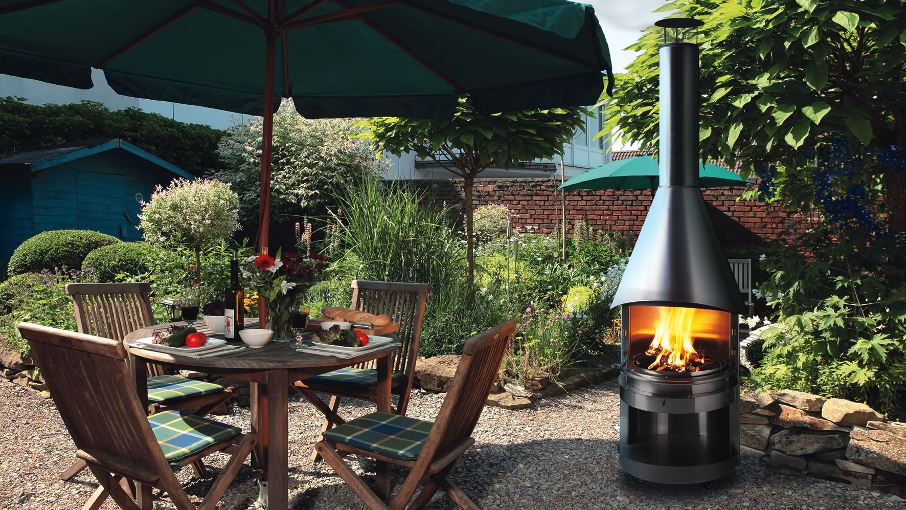 Hergom Geschaft -Hergom Geschaft mercatus bbq fireplace full stainless steel in garden mood picture 4